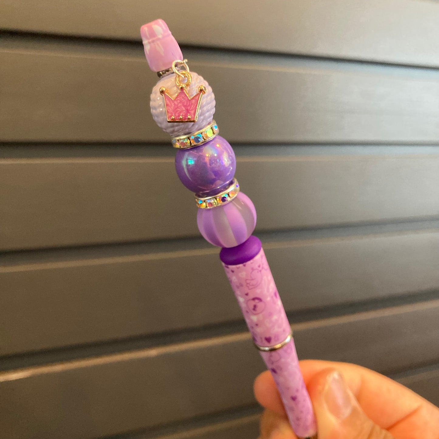 Purple Crown Charm Pen