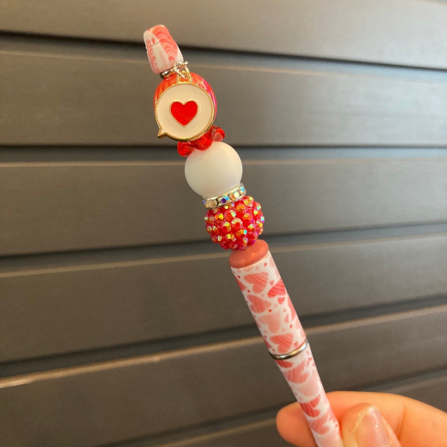 Message Heart Charm Pen