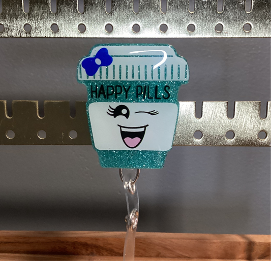 Happy Pills Badge Reel