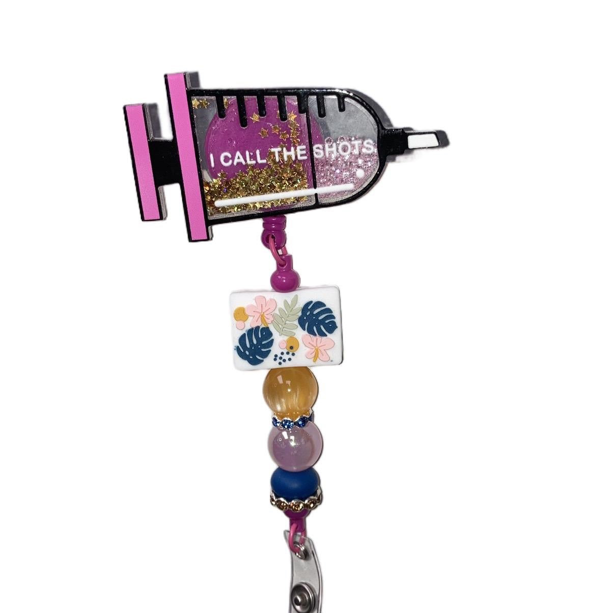 I Call The Shots Beadable Badge Reel