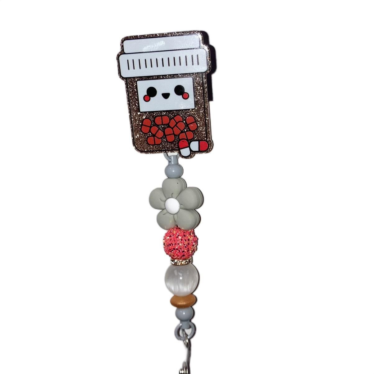 Medicine Pill Acrylic Badge Reel