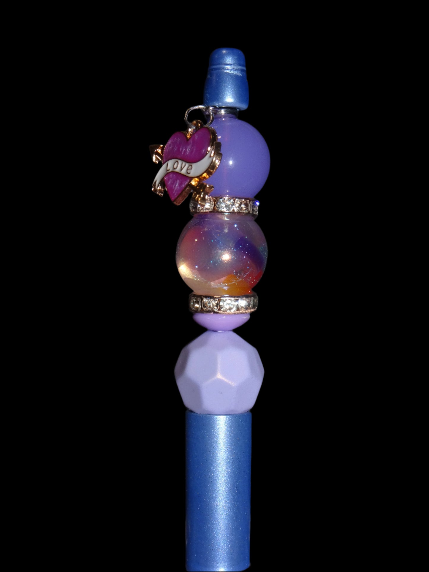 Love Purple Heart Charm Pen