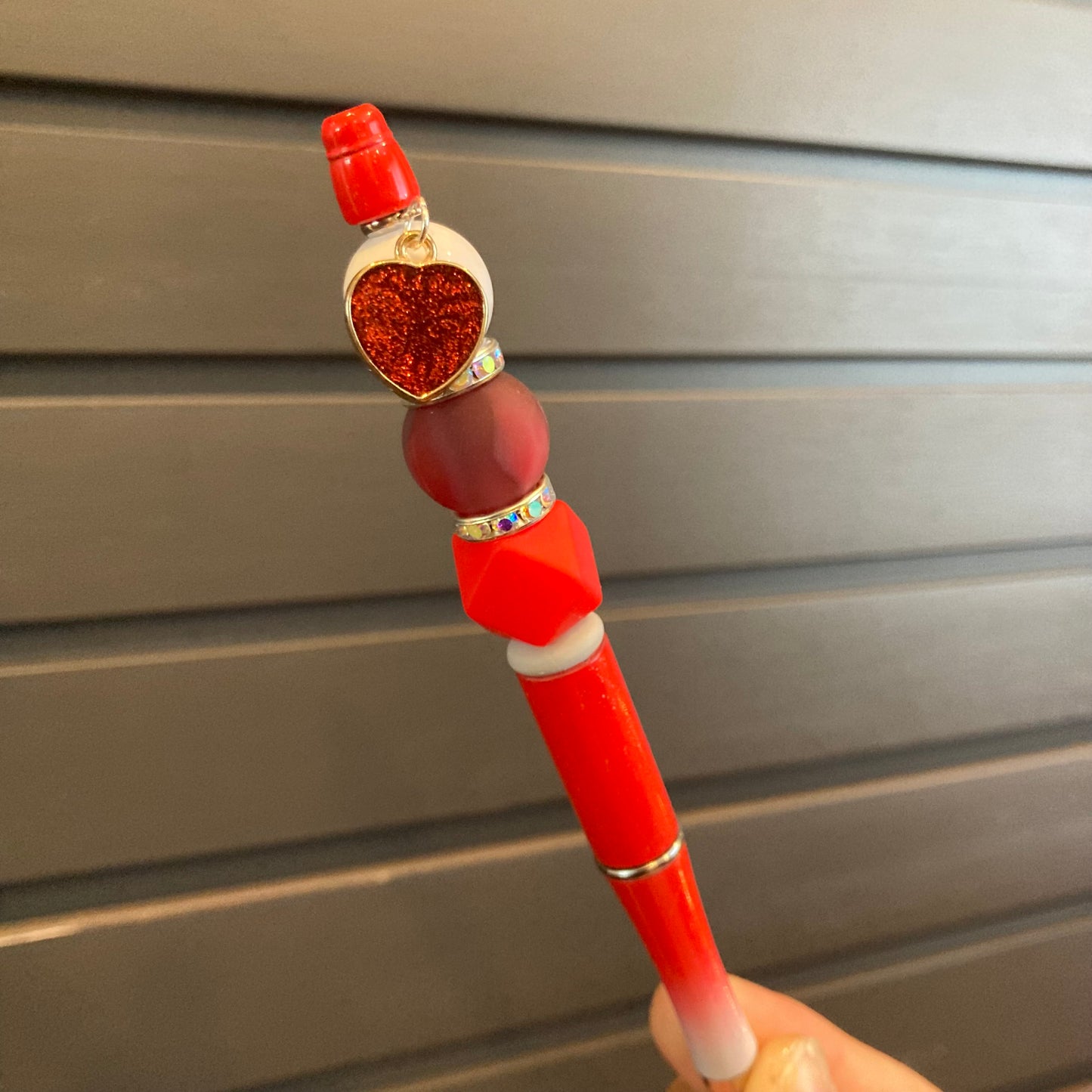 Red Heart Charm Pen