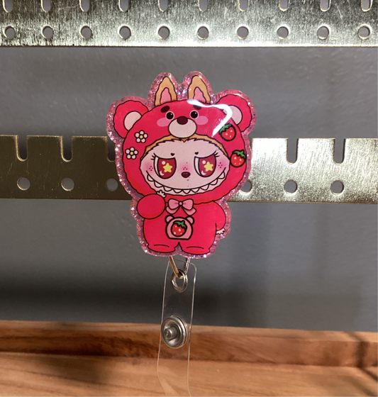 Labubu Lotso Costume Badge Reel