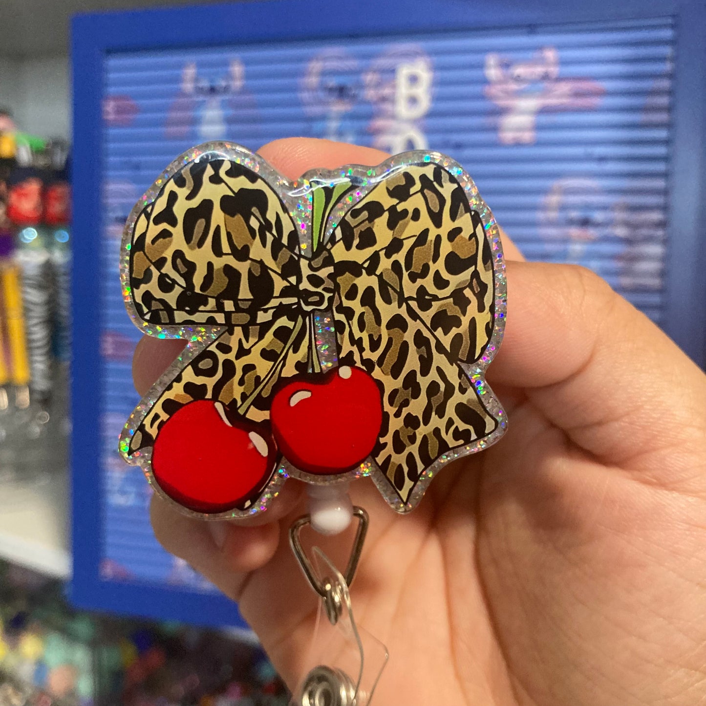 Cherry Bow Badge Reel