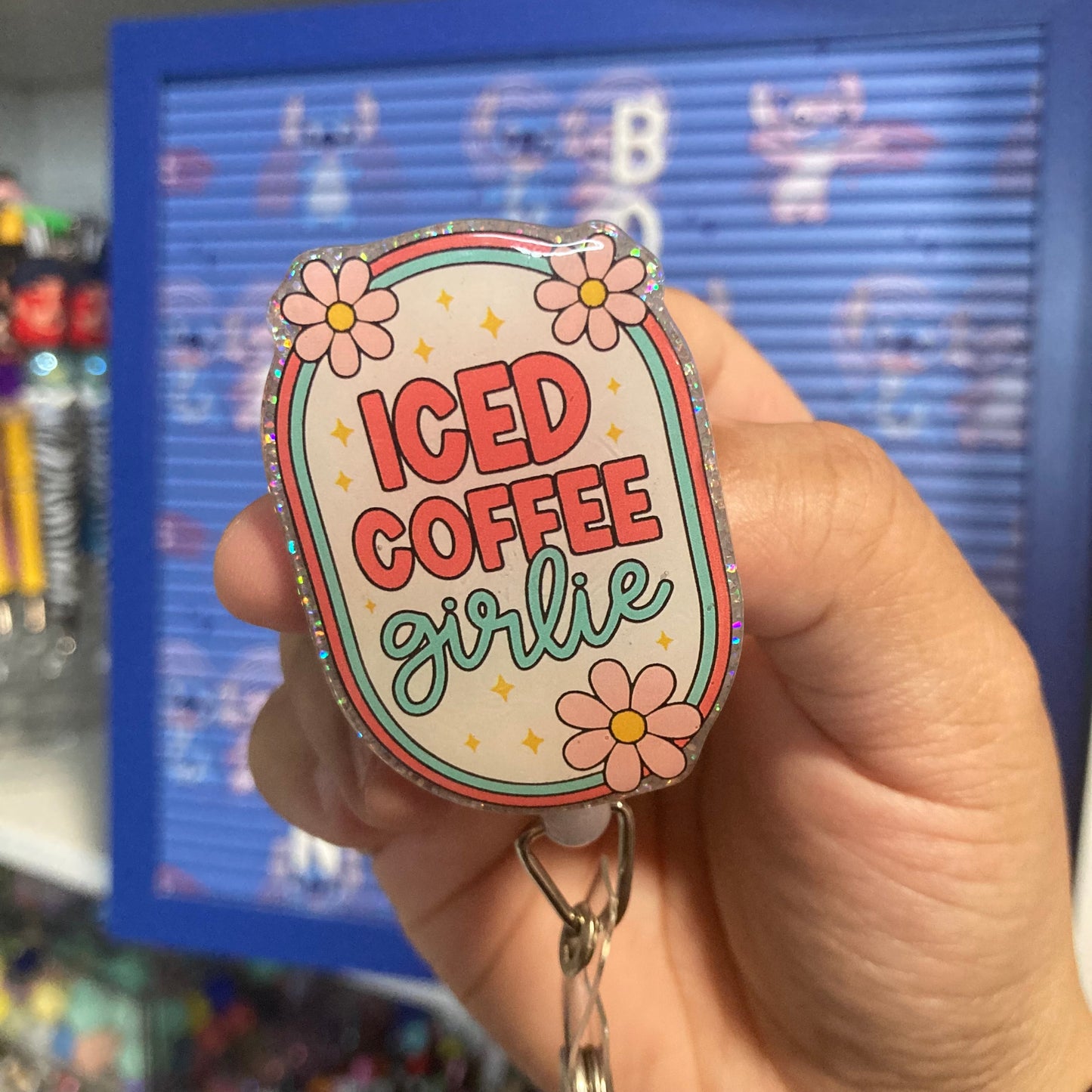Iced Coffee Girlie Badge Reel