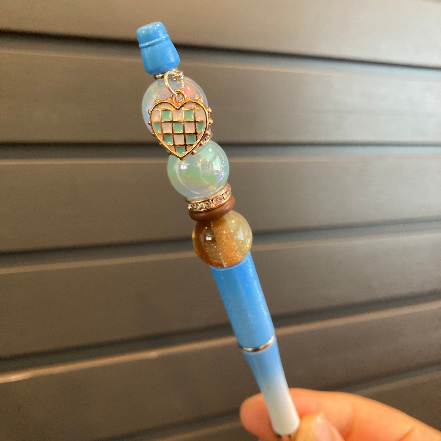 Blue Heart Charm Pen