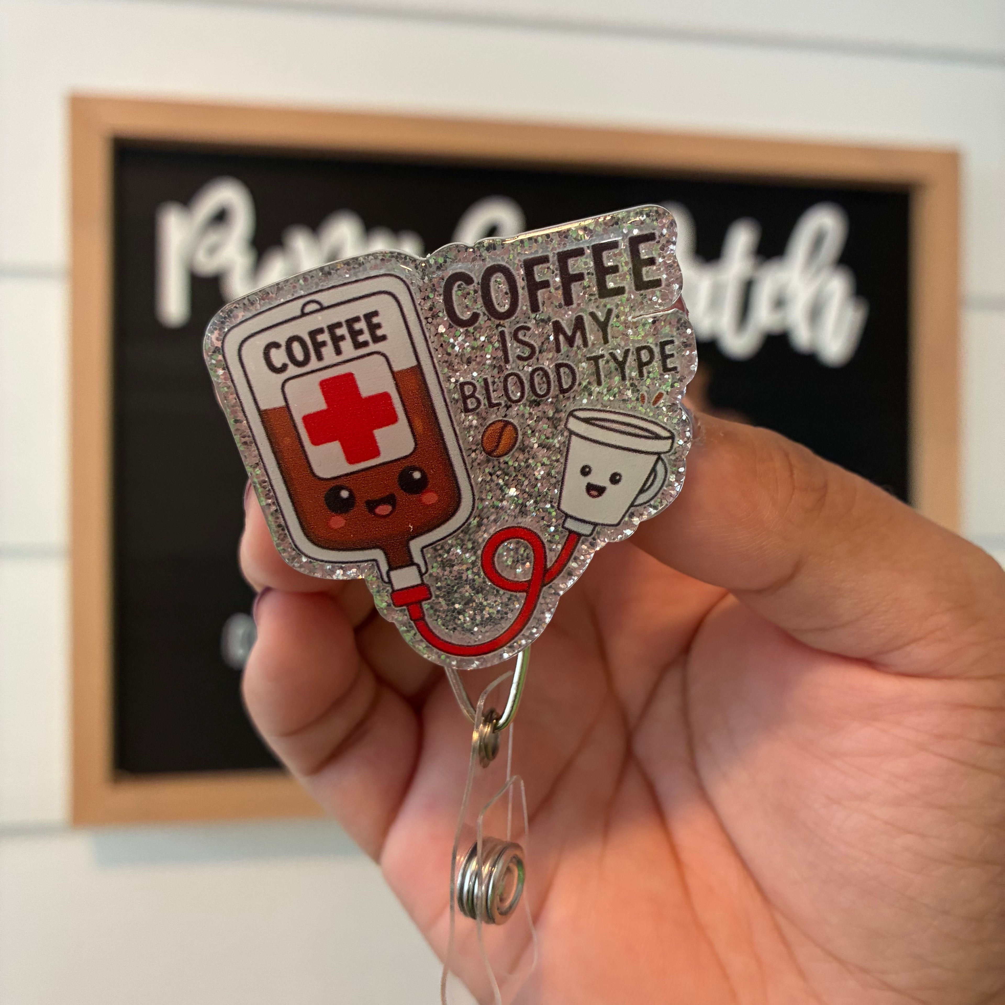 Coffee Badge Reel