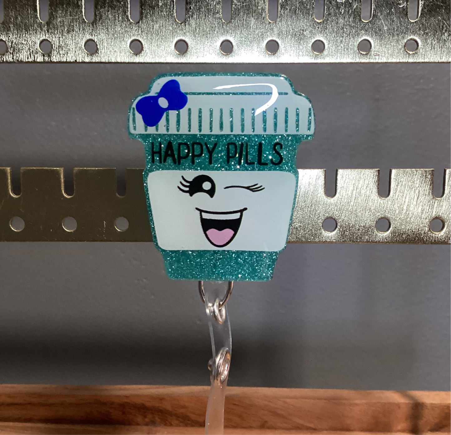 Happy Pills Badge Reel
