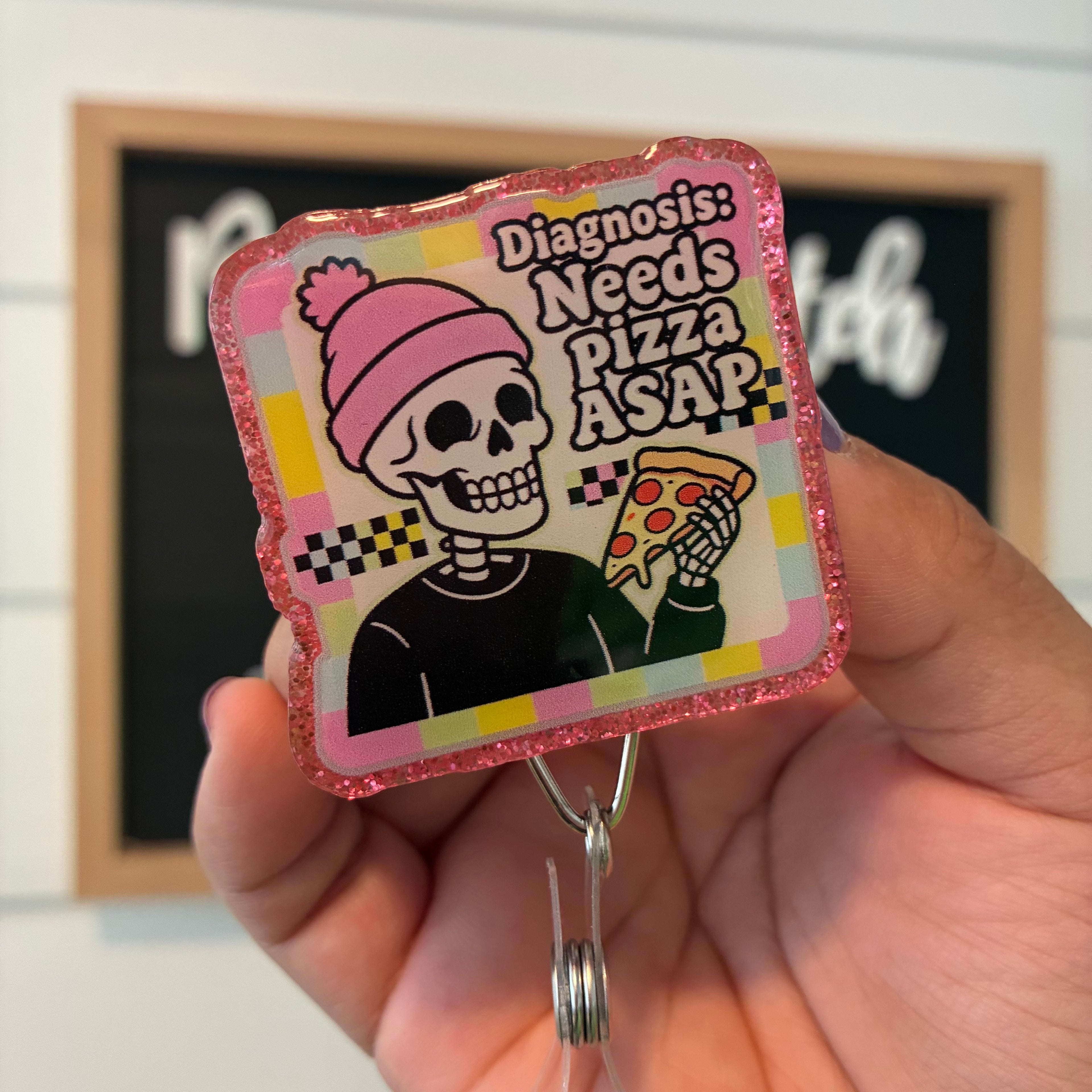 Needs Pizza Badge Reel