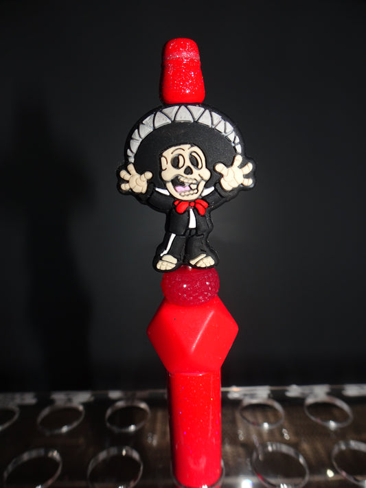 Cute skeleton Mariachi pen