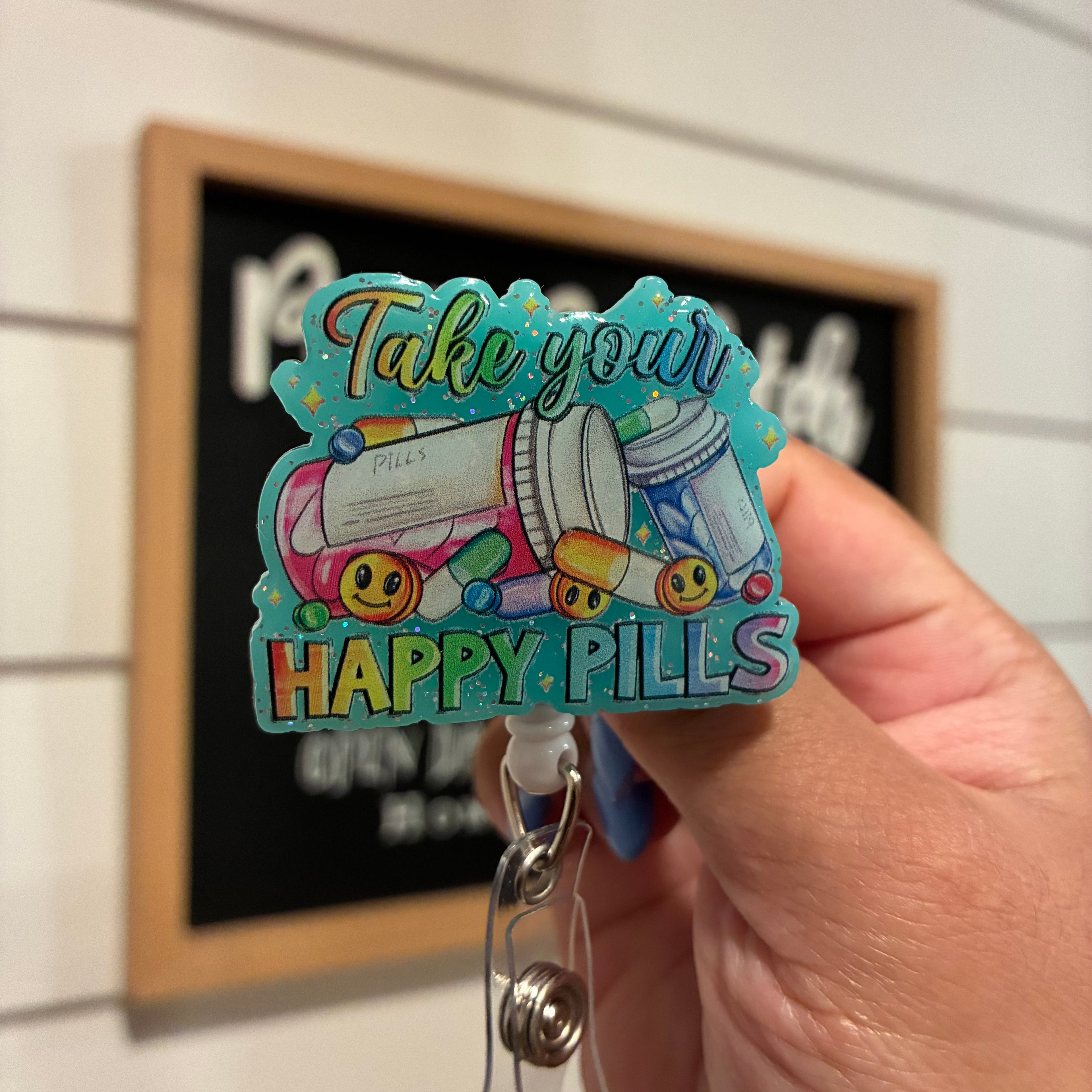 Happy Pills Badge Reels