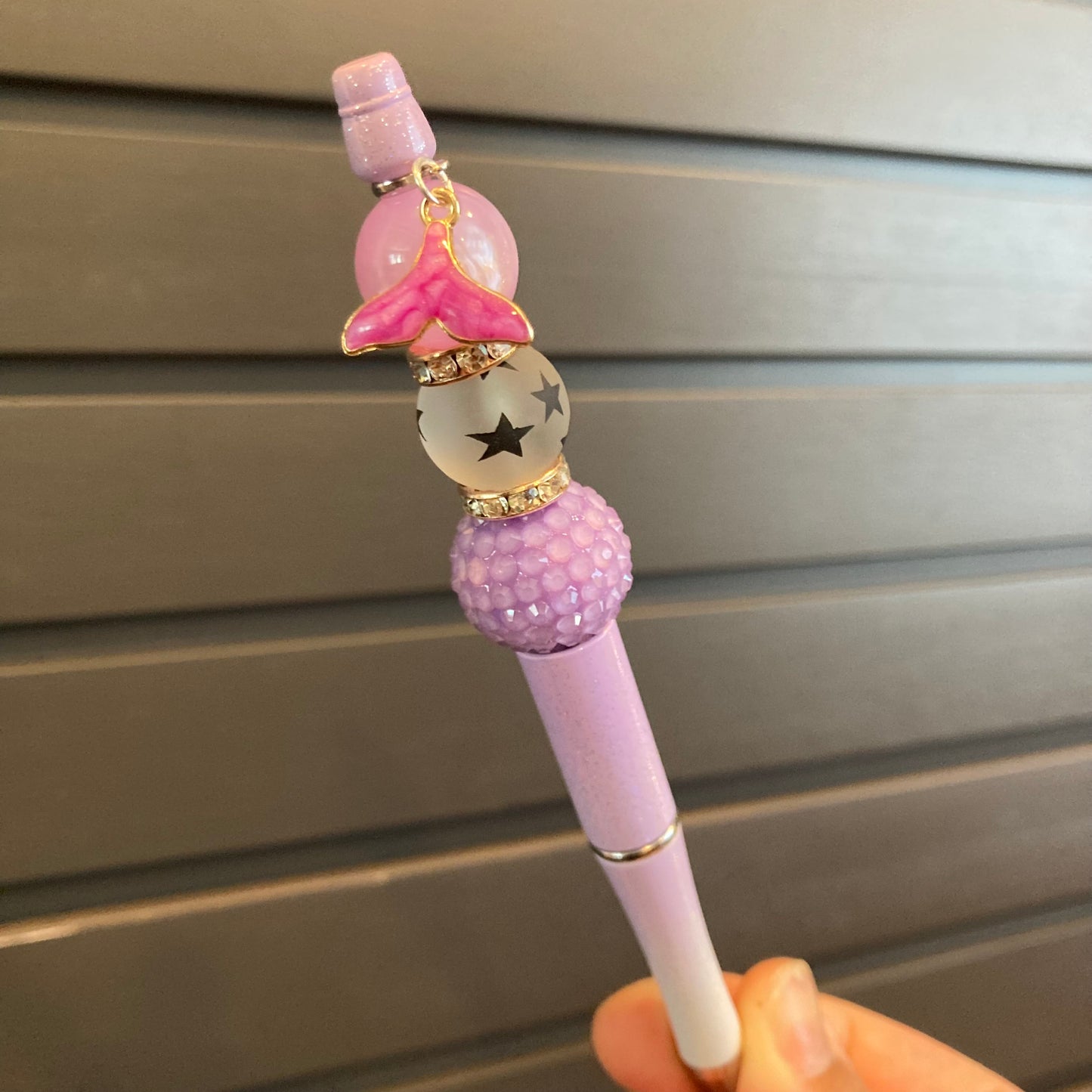 Purple Mermaid Charm Pen