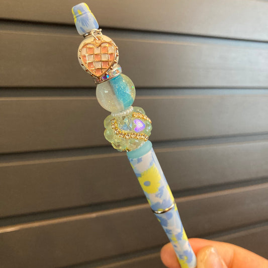 Pink Checkered Charm Pen