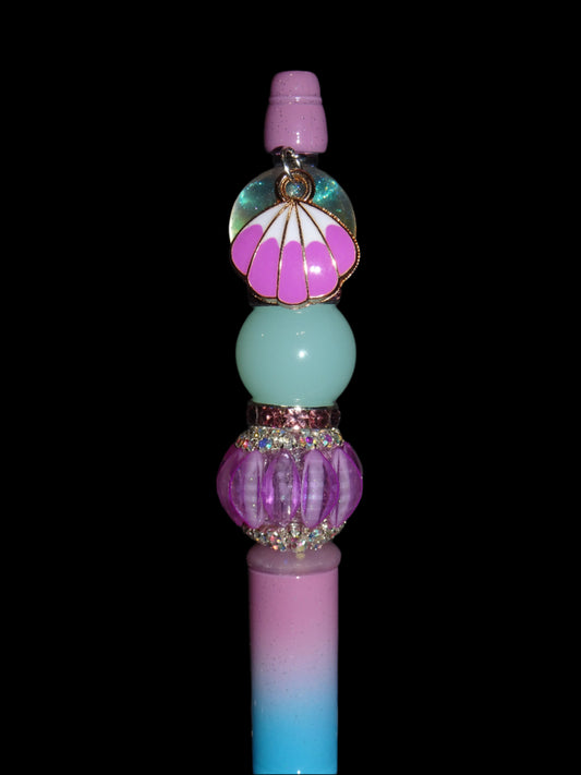 Purple Shell Charm Pen