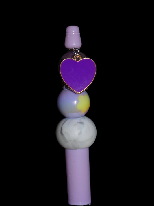 Purple Heart Charm Pen