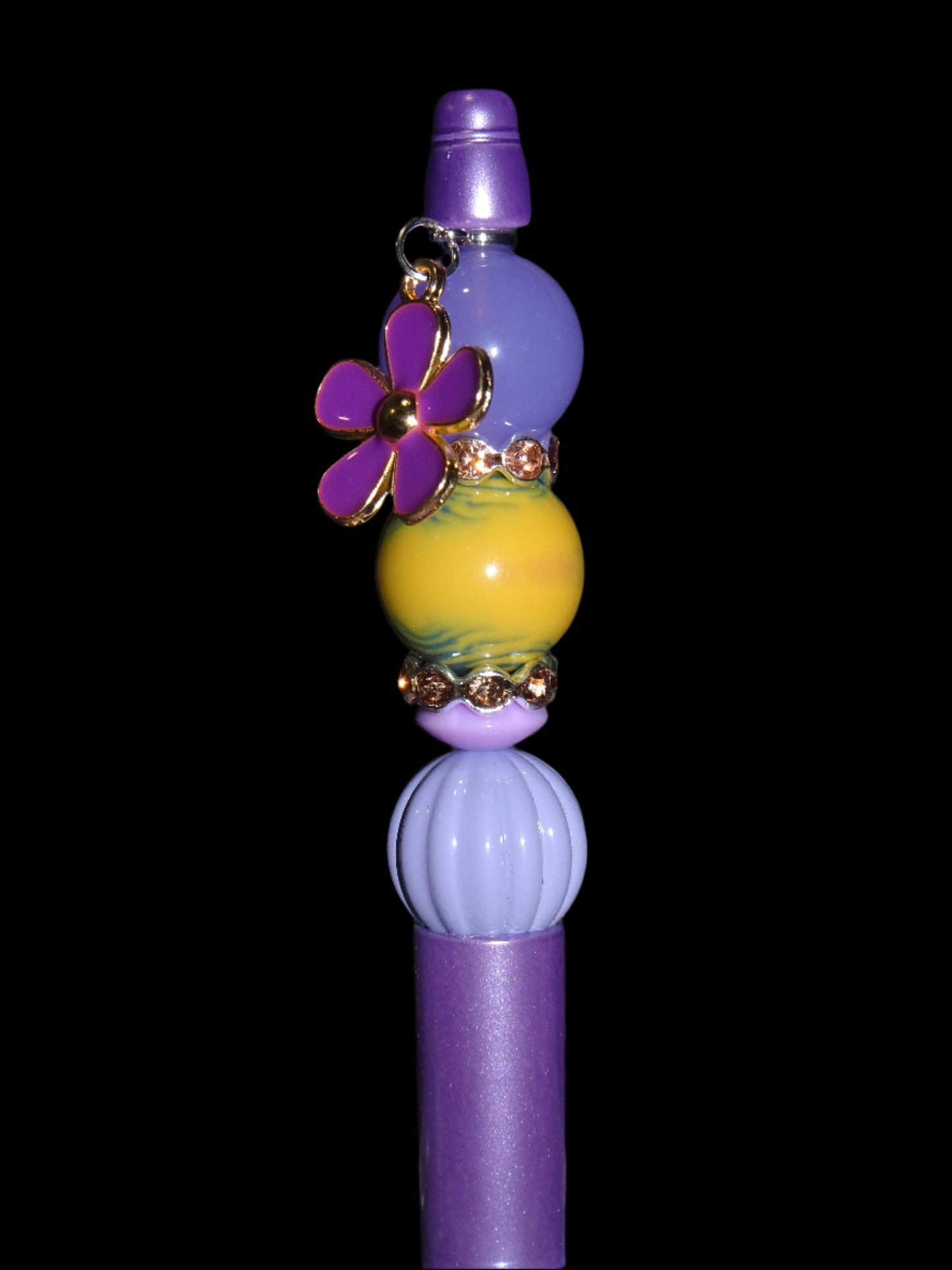 Purple Flower Charm Pen