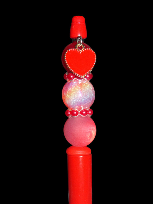 Red Heart Charm Pen